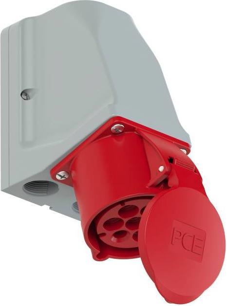 Actual product image PCE 927-6v Wall box loopable 32A 7p 6h IP44