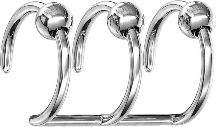 Produktbild Star Piercing Fake Ear Cuff silber mit 3 Ringen und Kugeln (Chirurgenstahl 316L)