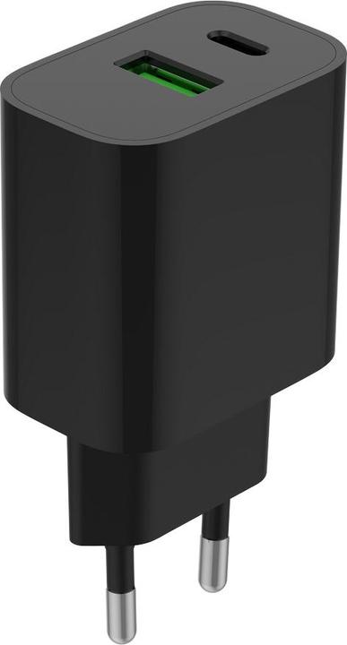 Produktbild Gembird Power Delivery Charger USB-A USB-C Black (20 W)