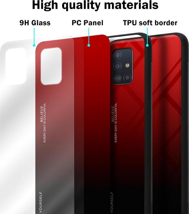Produktbild Cadorabo TPU 2 Farben Glas Cover (Samsung Galaxy M40s)