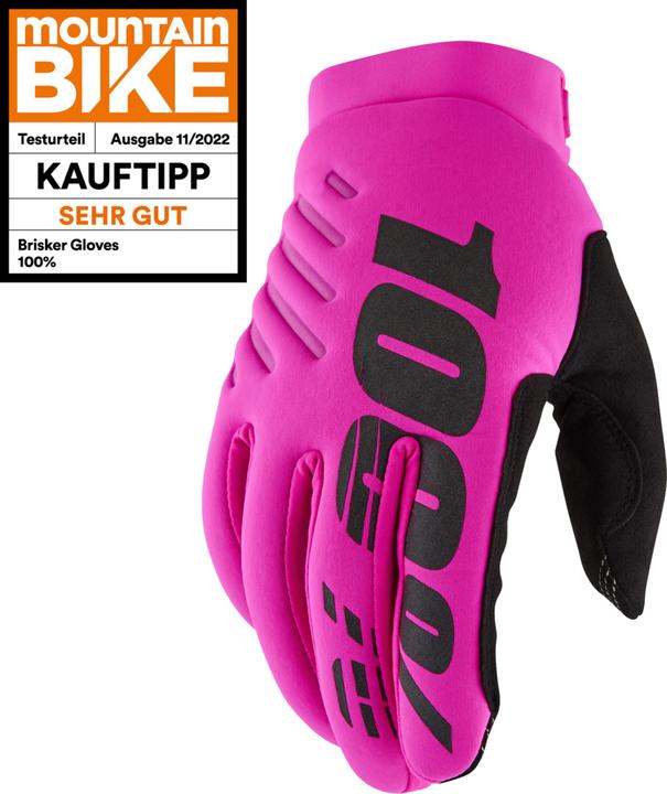 100% Brisker Women's Thermo-Handschuhe - Neon Pink/Black (M)