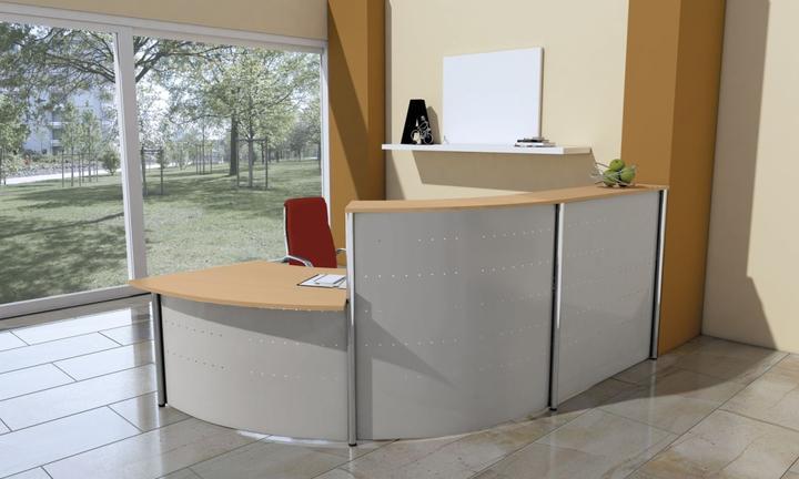Actual product image Kerkmann Genua add-on counter beech, silver 116.0 x 70.0 x 115.0 cm