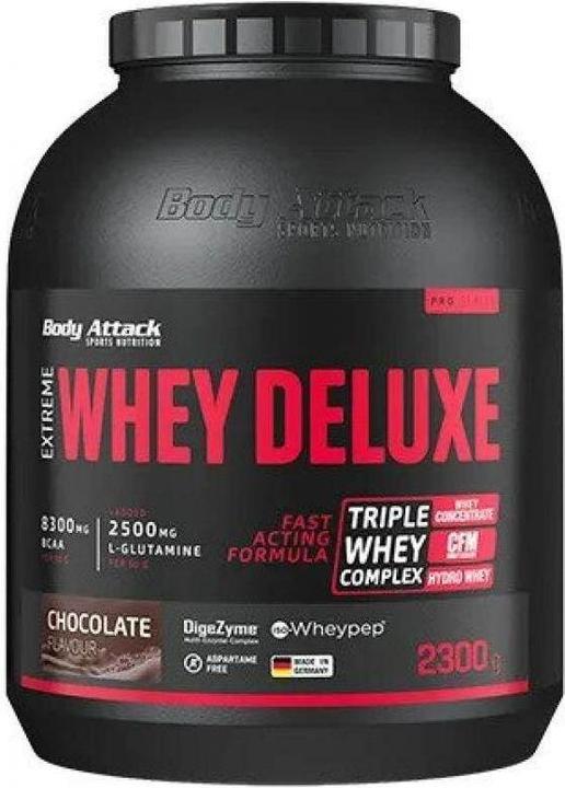 Actual product image Body Attack Extreme Whey Deluxe (2300g tin) (Chocolate, 1 pcs., 2300 g)