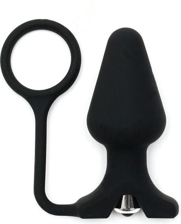Actual product image Rimba Silicone Butt Plug with Cockring