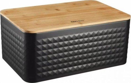 Image du produit Kinghoff Chlebak CHLEBAK STALOWY Z DESKĄ BAMBUSOWĄ KH-1713