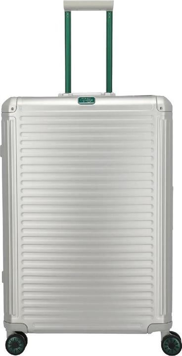 Actual product image Travelite Next - Trolley L, Silber-Grün (100 l, L (90 - 115l))