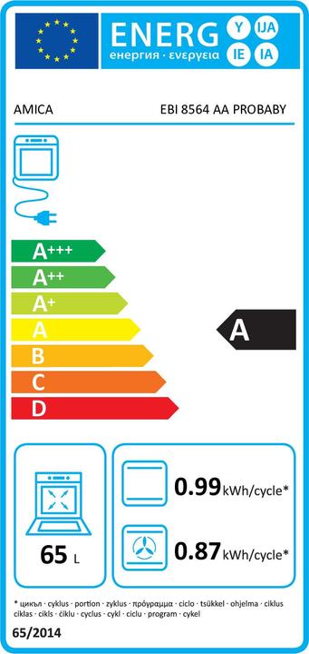Energy Label Amica EBI 8564AA