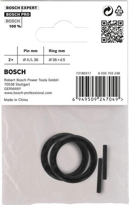 Productafbeelding Bosch Professional Zubehör Set met borgring en pin voor PRO Slagmoerdoos 3/4", 4 stuks.