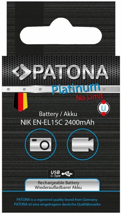 Produktbild Patona Platinum Akku Nikon ENEL15C USB-C (Kamera Akku)