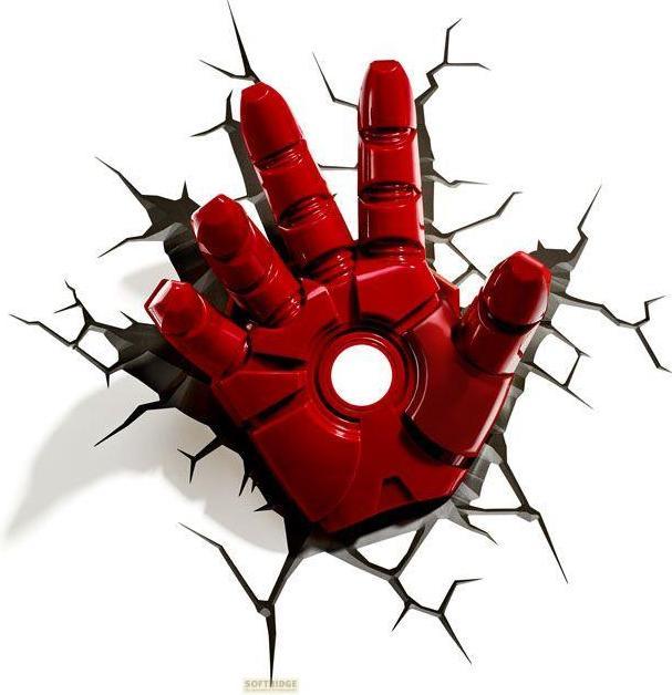 Actual product image The Source Marvel: Iron Man Hand 3D Wall Light