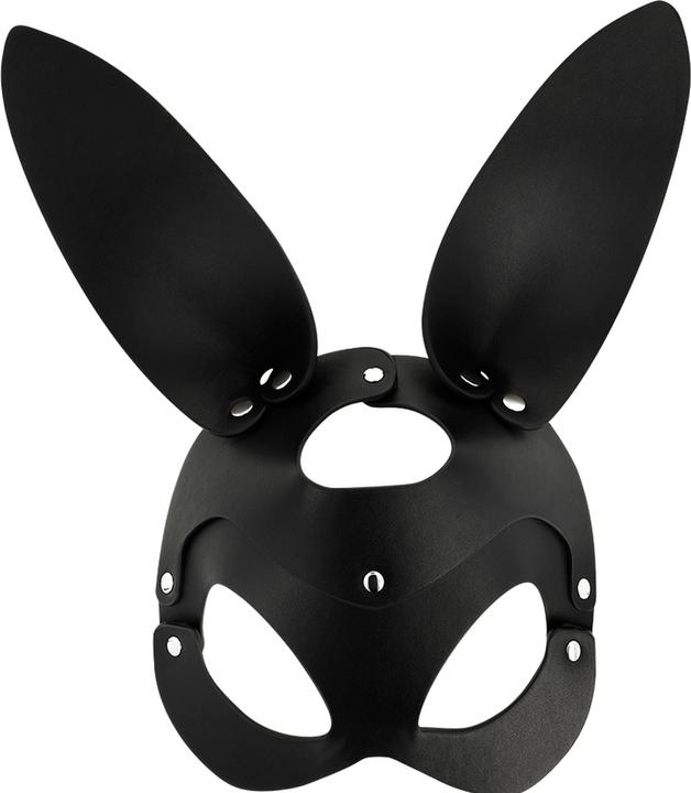 Actual product image Coquette Leather Mask with Rabbit/ Cat Ears (One size)