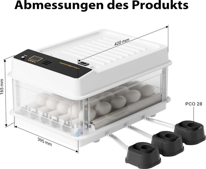 Produktbild Fudajo Vollautomatischer Flächenbrüter Brutmaschine 36 Eier Inkubator Hühner