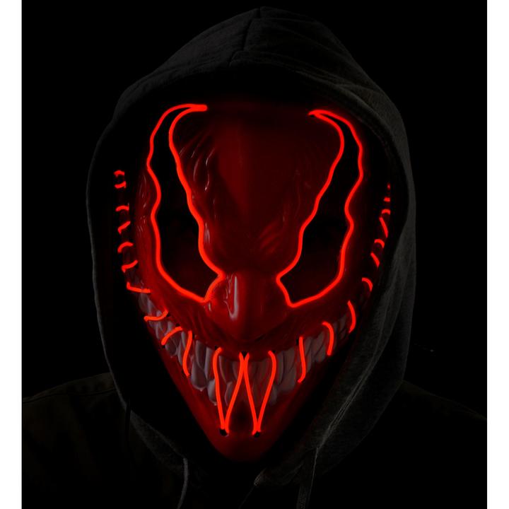 Actual product image Widmann Red monster mask with LED lighting