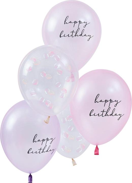Image du produit Ginger Ray Ballons Joyeux Anniversaire - Coquillage (5p.)