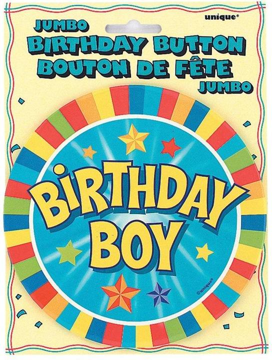 Produktbild Unique Party Jumbo Abzeichen Birthday Boy
