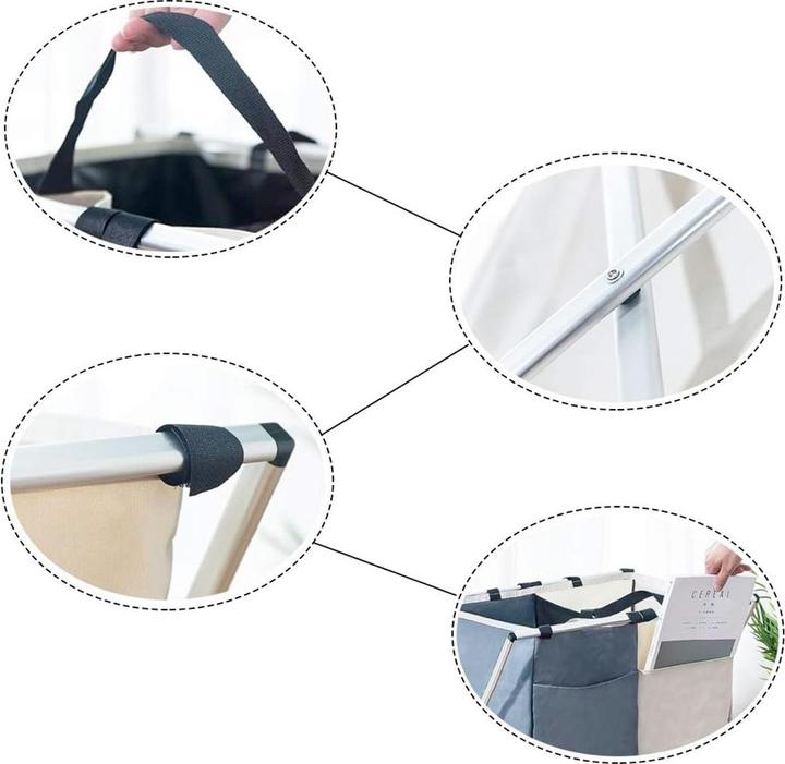 Actual product image König Design Laundry collector Compartments Laundry box Laundry chest Laundry separator Laundry sorter Laundry
