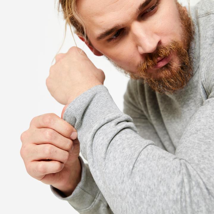 Produktbild Domyos Sweatshirt Herren warm Baumwollgewebe - grau (3XL)