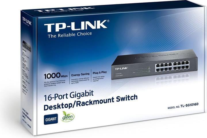 Actual product image TP-Link Tl-Sg1016d (16 Ports)