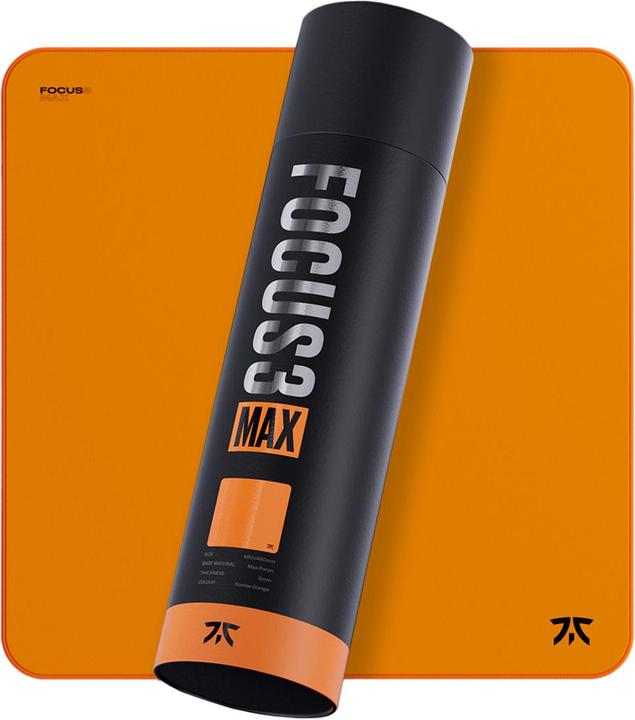 Image du produit Fnatic Max Focus 3 XL Pro Gaming Mouse Mat, Sunrise Orange Smooth Cloth Control Surface, Water Resis (XL)