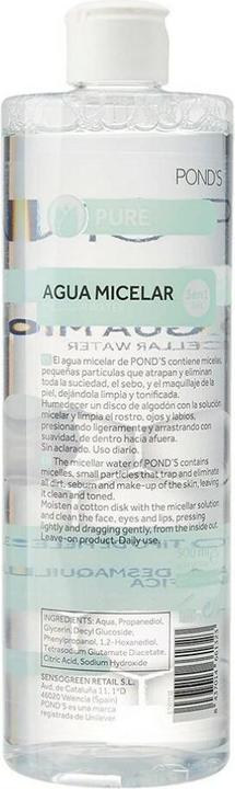 Actual product image Unilever Pond s Agua Micelar 400 100ml (Micelle water, 500 ml)
