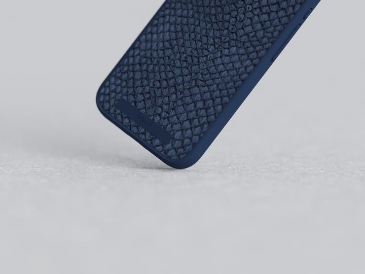 Produktbild Njord Salmon Leather Magsafe Case for iPhone 15 Pro, Blau (Apple iPhone 15 Pro)