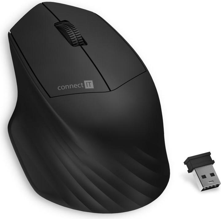 Actual product image Connect IT Triple SmartSwitch bezdrátová pelė, 2.4 GHz & Bluetooth 5.0, juoda (Wireless)