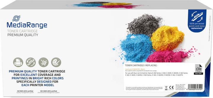 Actual product image MediaRange Toner Lexmark for E260A11E/E260A21E/E260A31E bw
