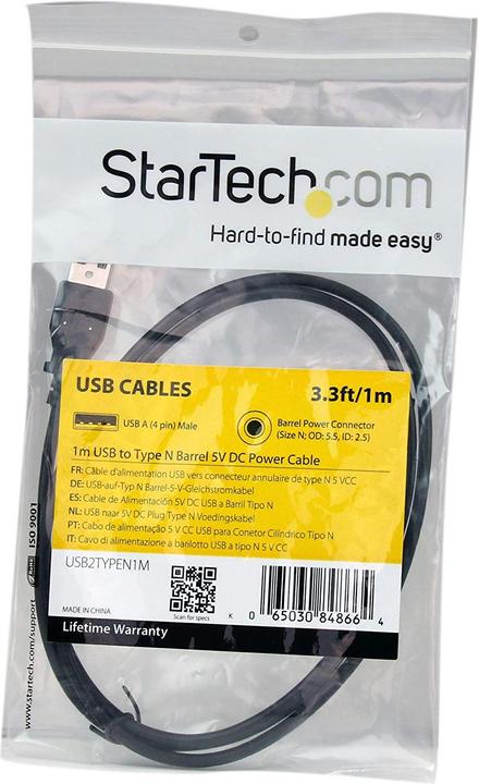 Produktbild StarTech USB 2.0 auf Hohlstecker Typ N (1 m)