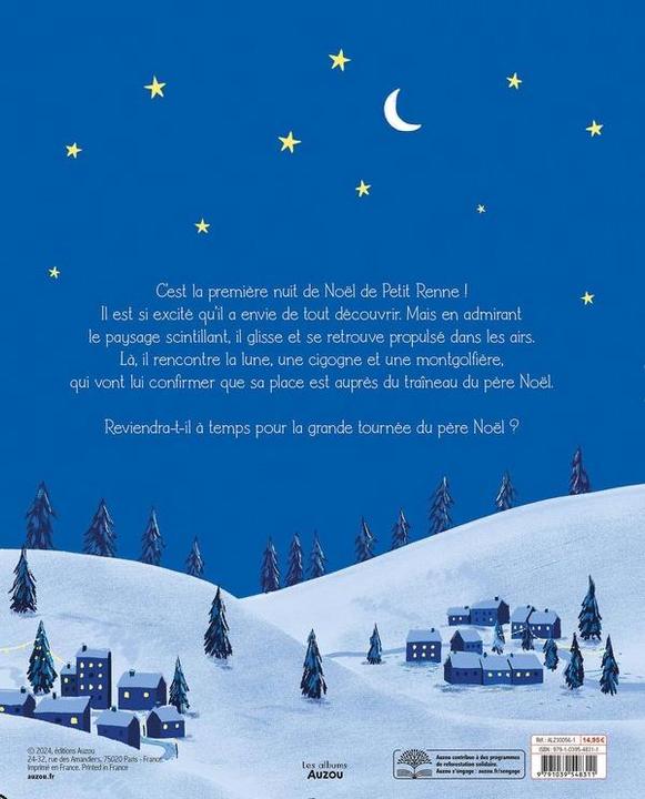Produktbild Auzou France La première nuit de Noël de Petit Renne (Französisch, Manes Thierry, Brun-Cosme Nadine, 2024)