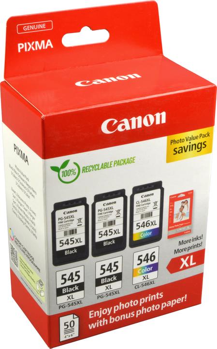 Actual product image Canon PG-545XLx2/CL-546XL Ink Cartridge (M, C, Y, FC)