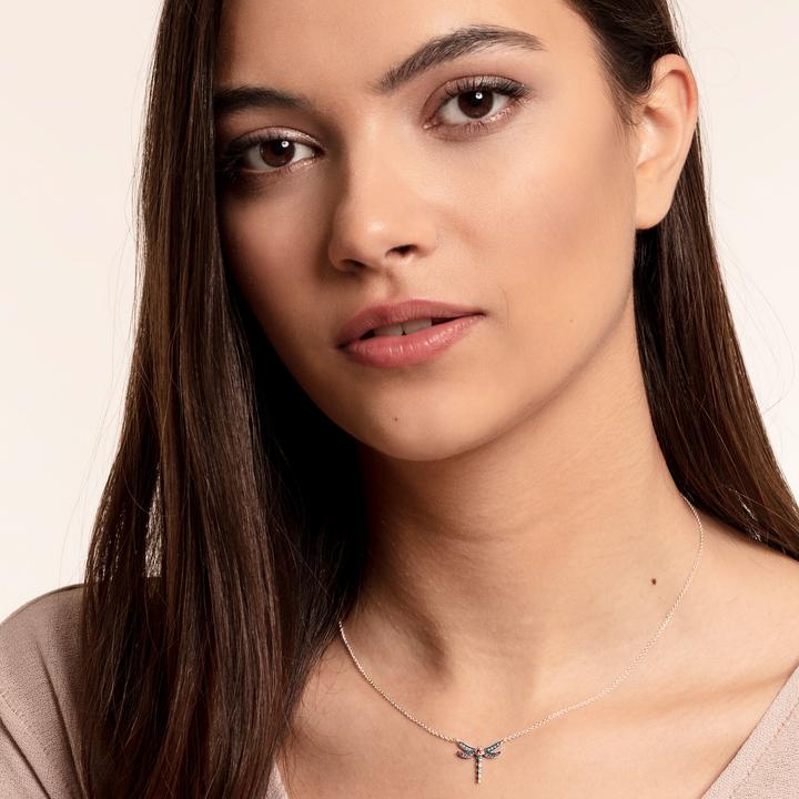 Immagine prodotto Thomas Sabo Libellula (Argento 925, Annerito, Smaltato nero, 40 - 45 cm)