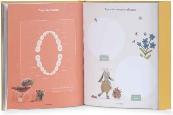 Image du produit Moulin Roty Livre de naissance Trois Petits Lapins 80 pages (français)