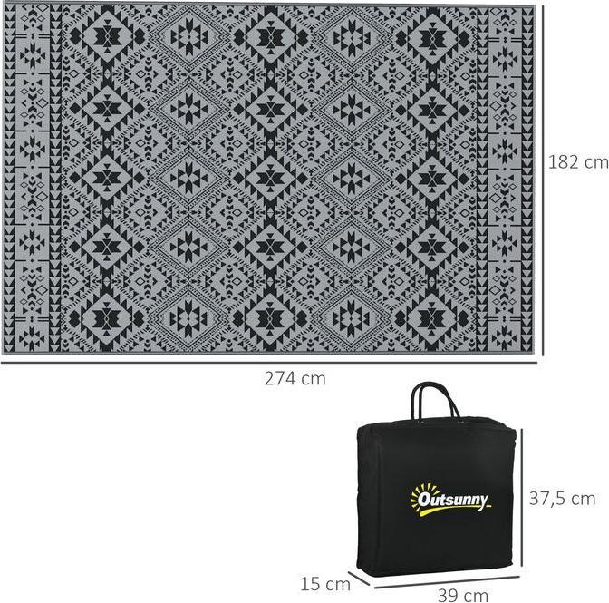Immagine prodotto Swisshandel24 Tappeto da esterno Tappeto in plastica idrorepellente, reversibile, per campeggio e patio