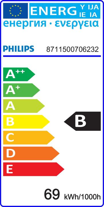 Energie-Label Philips MASTER TL-D 79er Lichtfarbe-Fluorescent 871150070623240 (G13, 58 W, 2800 lm, 1 x, B)
