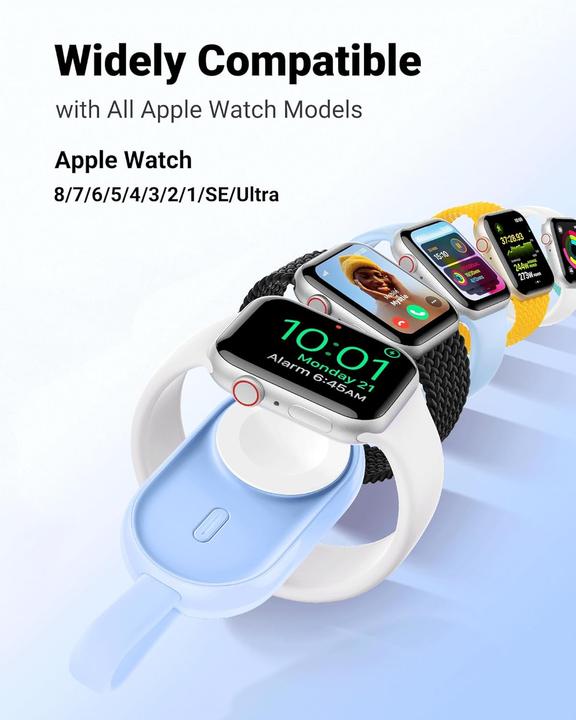 Immagine prodotto Veger Mini Powerbank kompatibel mit Apple Watch Series (9-1) (1200 mAh)