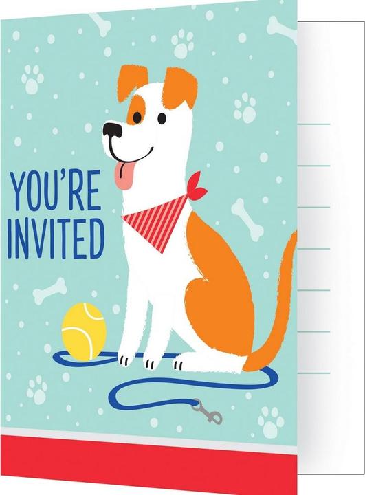 Image du produit Creative Party Invitations pour chiens (paquet de 8) (8 pcs)