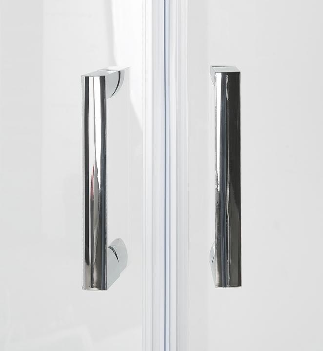 Produktbild Beliani Duschabtrennung aus Temperglas 80 x 80 x 185 cm silber JUKATAN (80 cm, 80 cm, 185 cm)
