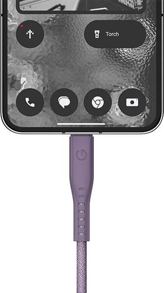 Produktbild Energea kabel Flow USB-C - USB-C 1.5m fioletowy/purple 240W 5A PD Fast Charge (1.50 m, USB 3.2 Gen 1, 240 W)