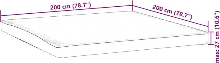 Produktbild VidaXL Matratzenschoner Matratzenauflage Matratzenschutz 200x200cm Wasserdicht (200 x 200 cm)