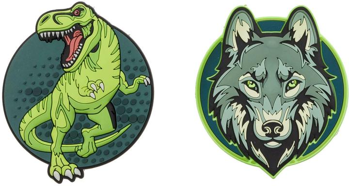 Actual product image Schneiders Badges Dino + Wolf, 2 pieces (Additional padding)