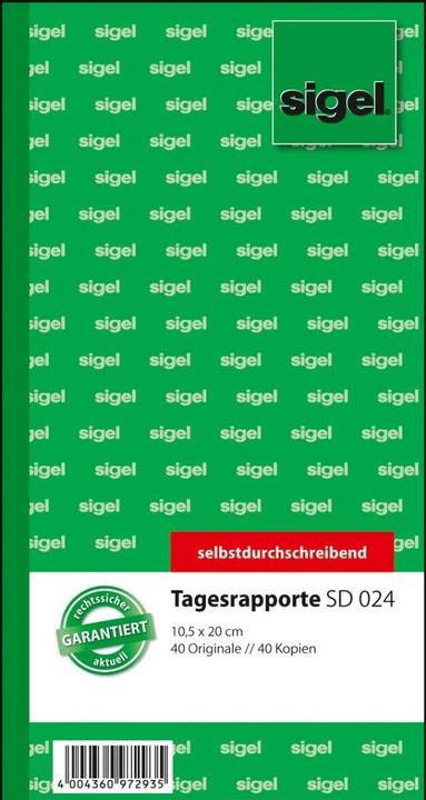 Produktbild Sigel Tagesrapporte (40 x)