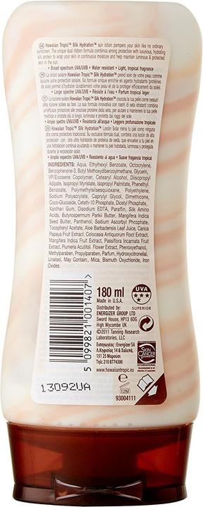 Image du produit Hawaiian Tropic Hydratation de la soie (Crème solaire visage, SPF 30, 180 ml, 222 g)