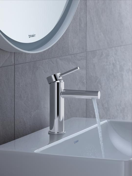 Actual product image Duravit Circle single-lever basin mixer M FreshStart, without pop-up waste, 117 mm projection, chrom