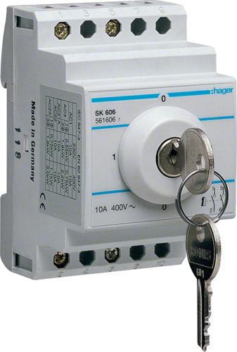 Hager HAG SK606 10A 400V Einbau-Schlüsselschalter 2p 3PLE