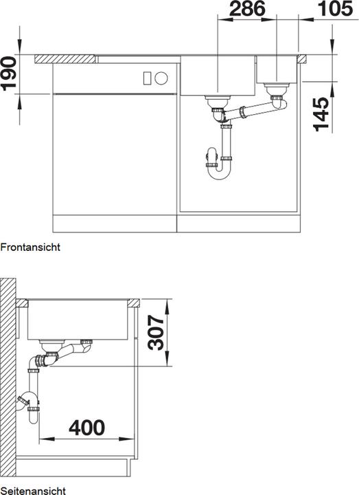 Produktbild Blanco Axia III 6 S-F (99 cm, 50 cm)