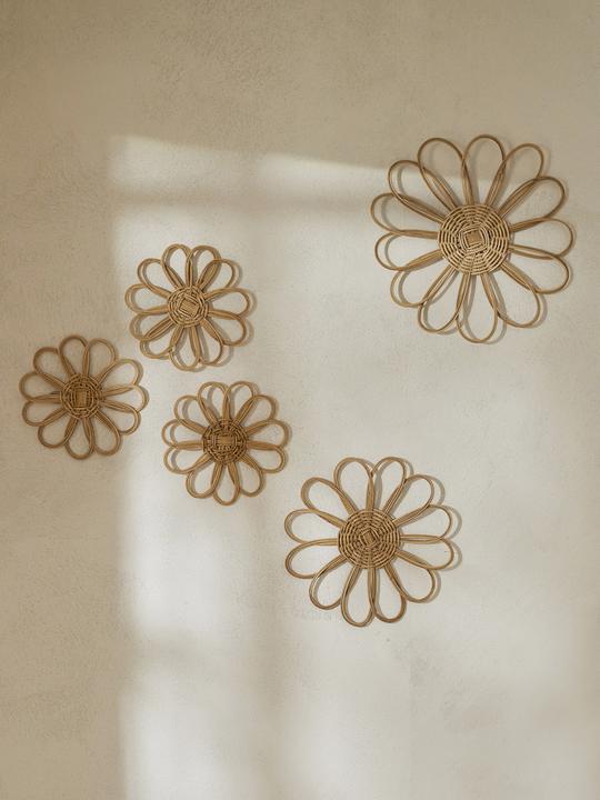 Produktbild Vertbaudet 5er-Set Kinderzimmer Deko-Blumen aus Rattan BOHO
