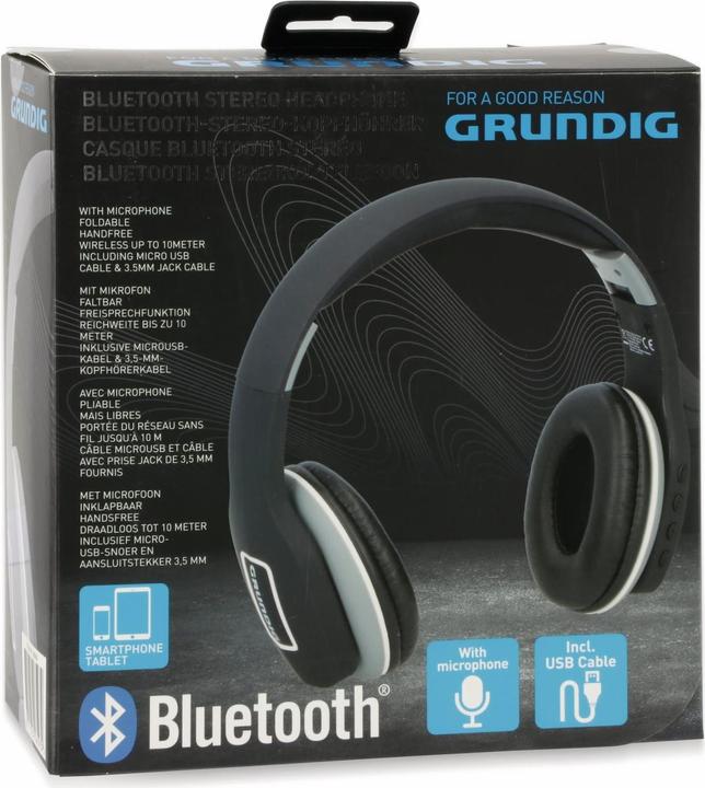 Image du produit Grundig Casque stéréo Bluetooth (pas de réduction du bruit, 5 h, Filaire, Sans fil)