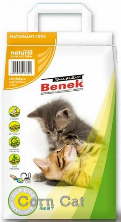 Produktbild Super Benek Natürliche Katzenstreu Corn Cat 14 l (Klumpend, Nicht staubend, 9.90 kg)