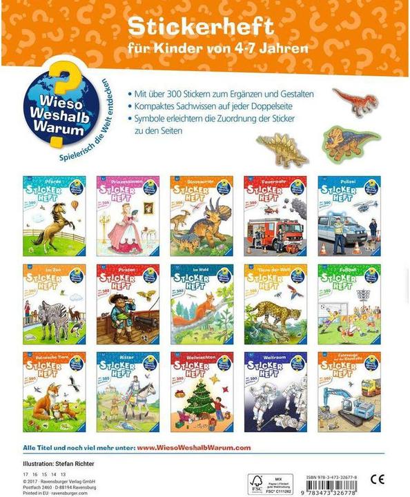 Immagine prodotto Ravensburger Dinosaurier (Tedesco, Stefan Richter, 2017)