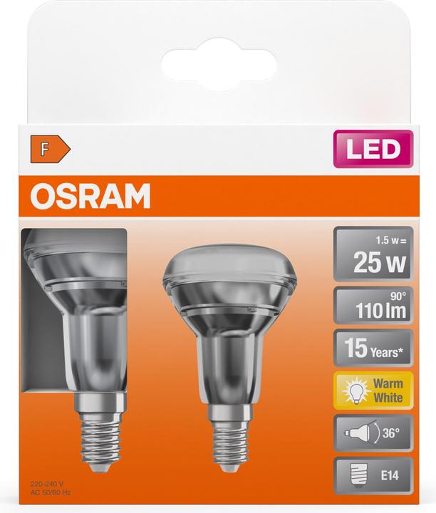 Produktbild Osram Led Star R50 (E14, 1.50 W, 110 lm, 1 x, F)